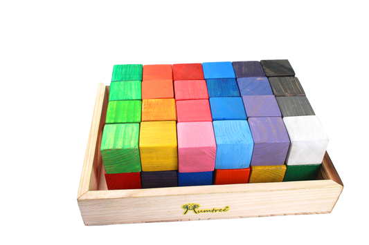 Square Blocks with Tray - 6x4