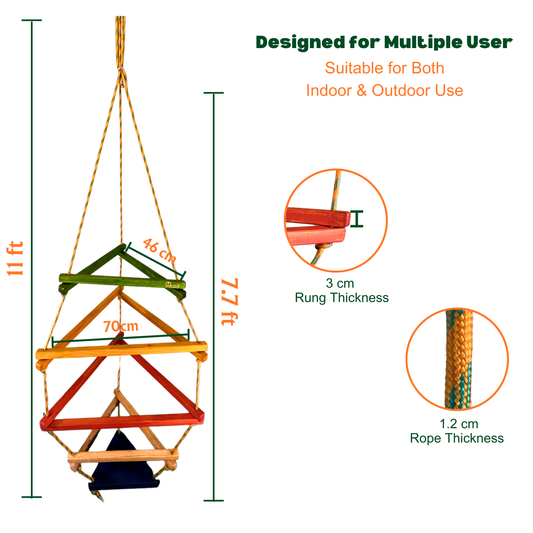 Triangle String Wooden Ladder