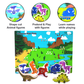 Mumtree Dino Park Sew Habitat image: Includes shape-cut animals and object figures are providing. Kids can pretend and play with these figures for hours. It helps kids in learning the names of animals while playing.