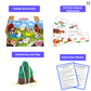 Mumtree Farm Animals Sew Habitat image: Features Zoo Habitat Sew Board, 23 Farm Animal Flashcards, Drawstring Jute Bag, and Instruction Sheet