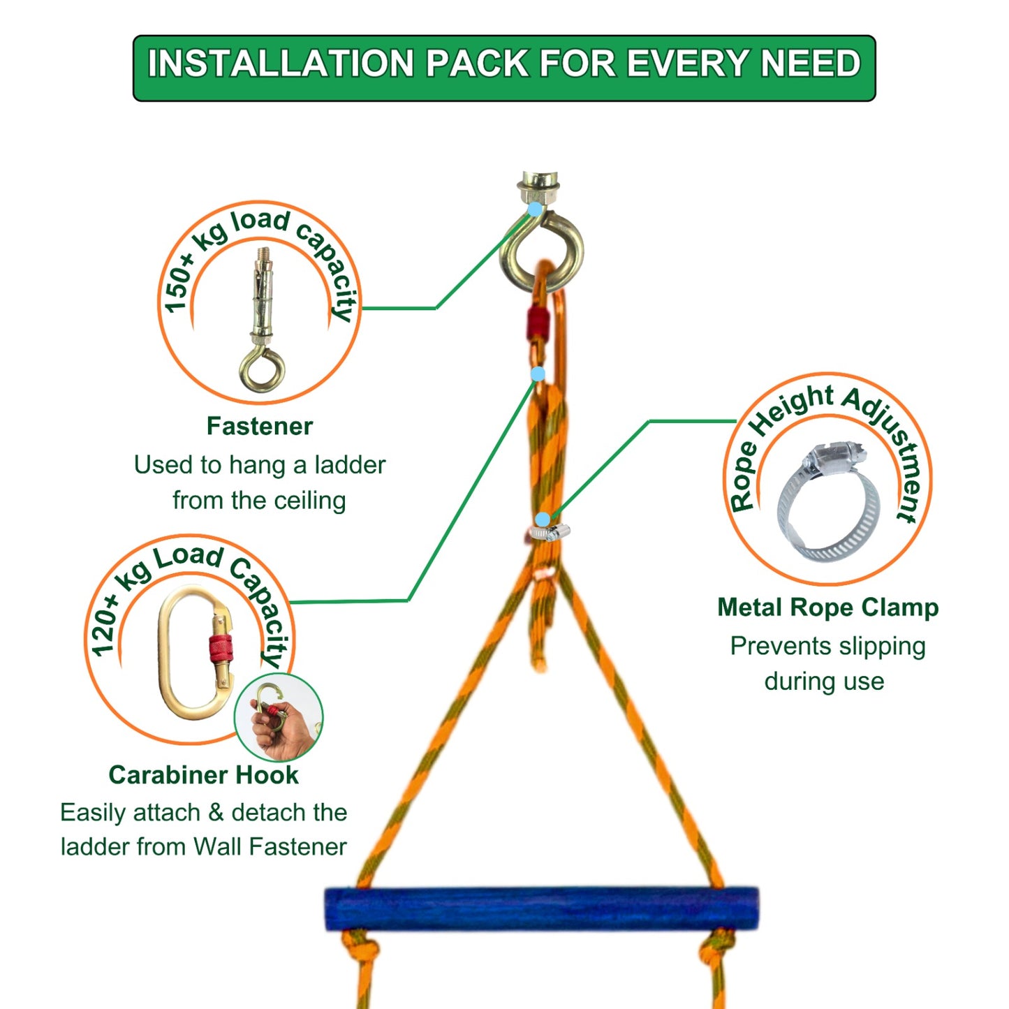 Triple Ladder - 5 Rungs Round