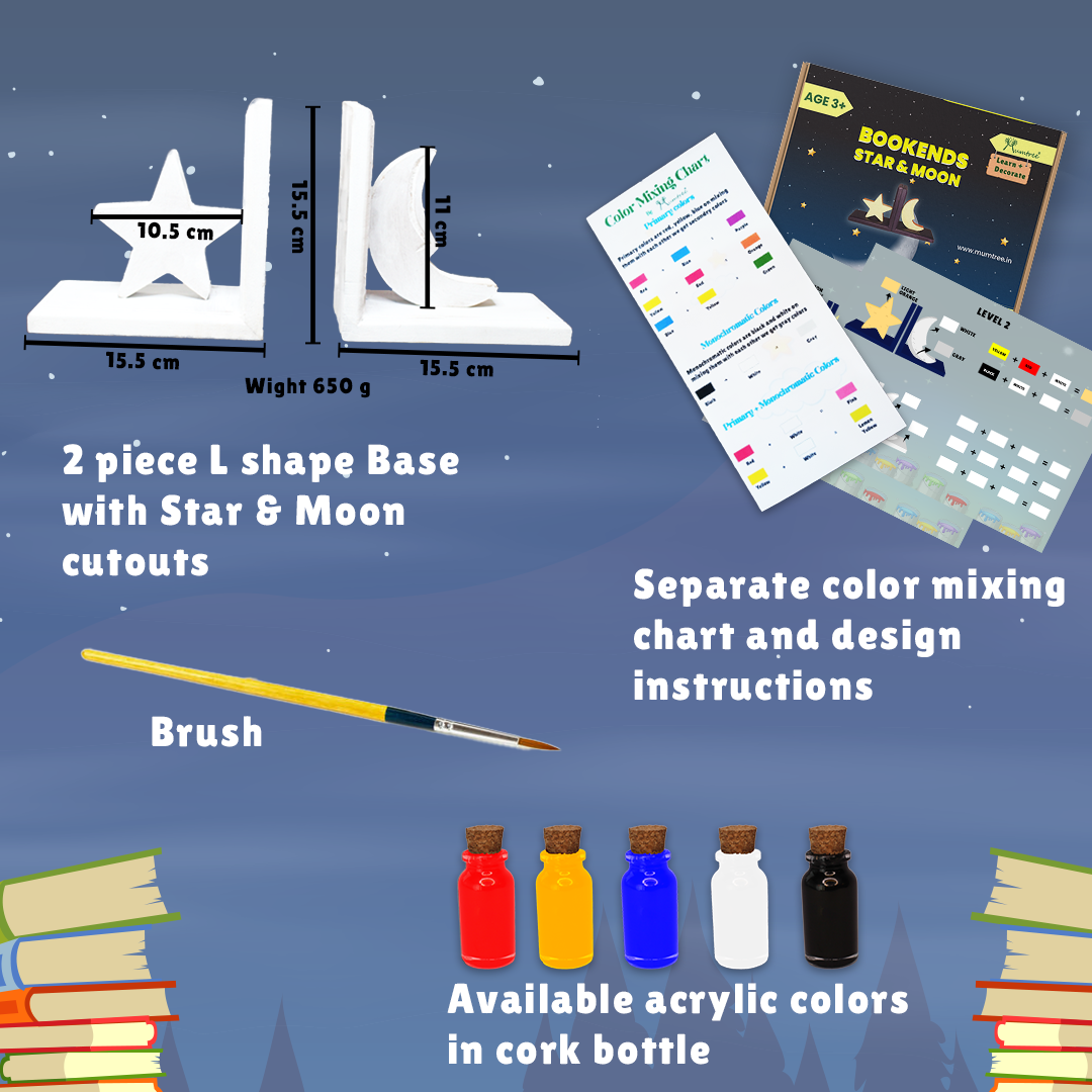 Star & Moon Bookend